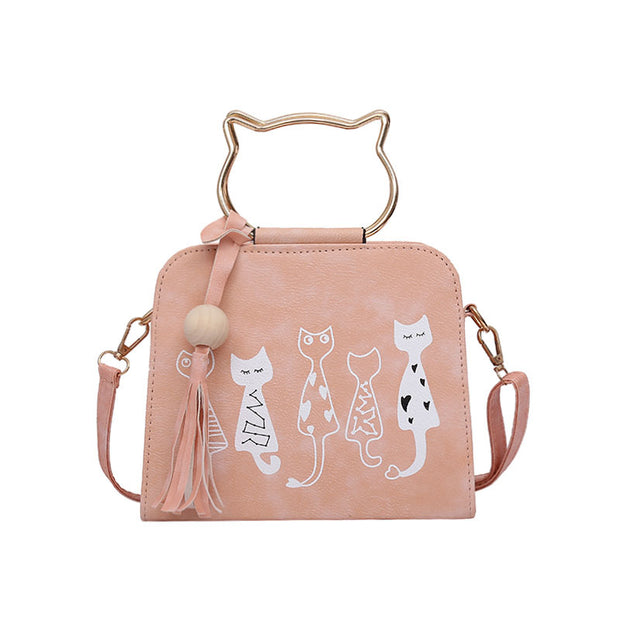 Summer new ladies cat handbag shoulder diagonal handbag