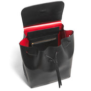 Travel handbag leather drawstring