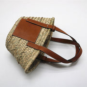 Handbag round straw bag