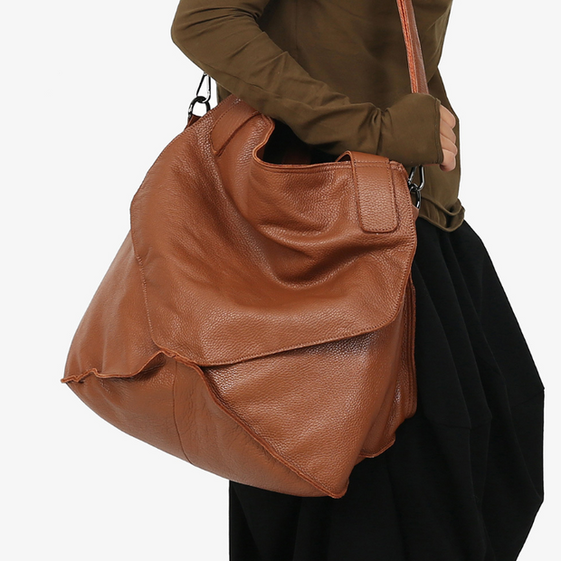 Pyaterochka Big Genuine Leather Handbag Women Large Vintage Shoulder Bag Ladies Bucket Hand Bags Luxury Famous Brand Casual Tote