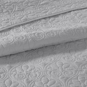 Ensemble de couvre-lit réversible uni 100 % polyester 848