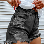 Women Printed Spring Summer Denim Shorts