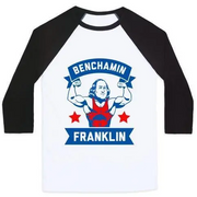 BENCHAMIN FRANKLIN 男女通用经典棒球 T 恤
