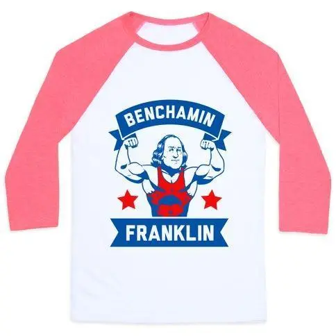 BENCHAMIN FRANKLIN T-SHIRT DE BASEBALL CLASSIQUE UNISEXE