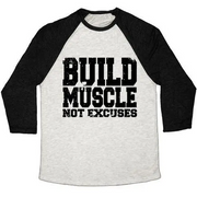 BUILD MUSCLE 男女通用三重混纺棒球 T 恤