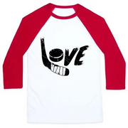 LOVE HOCKEY（做旧）男女通用经典棒球 T 恤