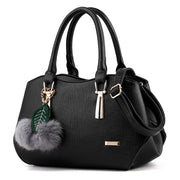2021 new fashion handbags handbags leather bag and hang the hair ball single shoulder bag
