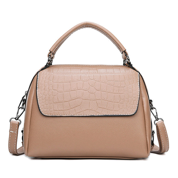 Crocodile Pattern Flap Handbag