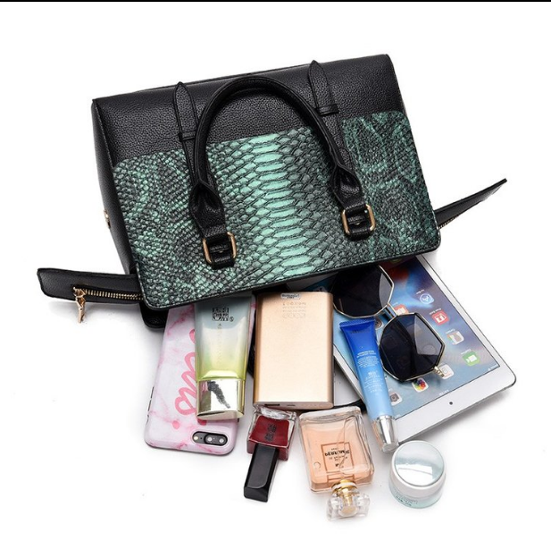 New female bag snake-print handbag large-capacity European and American style fan wear bag trend shoulder bag
