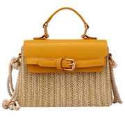 Straw woven fashion handbag