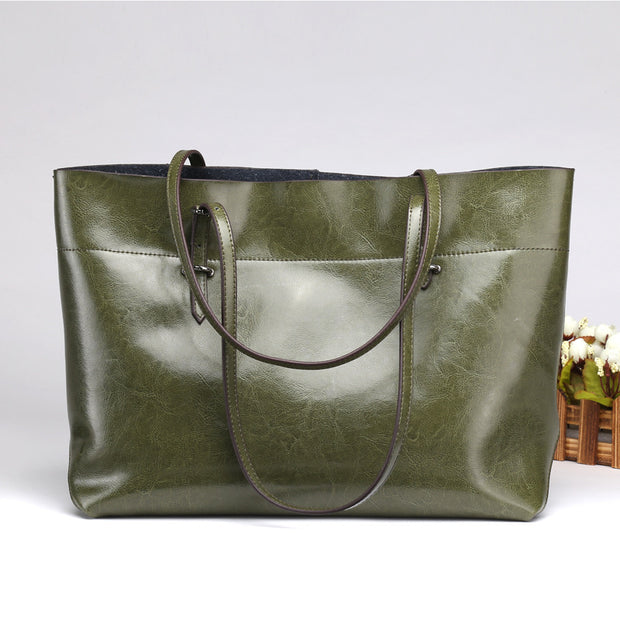 In the autumn of 2021 new western style leather bag shopping bag bag lady handbag simple and practical trend
