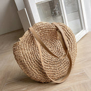 Casual Hollow Out Large Capacity Handbag Totes Handmade Straw Shoulder Bags For Women Big Travel Beach Bag Pack