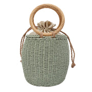 Straw pottery shaped handbag