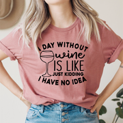 Un jour sans t-shirt de vin