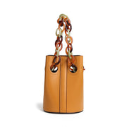 Solid color diagonal leather handbags