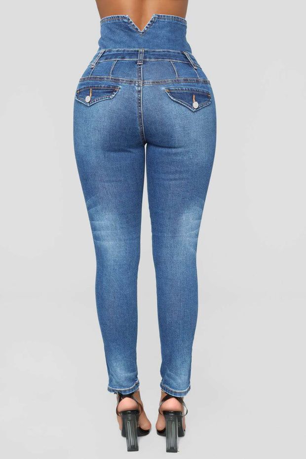 Trou déchiré mode Jeans femmes taille haute crayon maigre Denim pantalon élastique Stretch broderie sexy Jeans femmes haute rue
