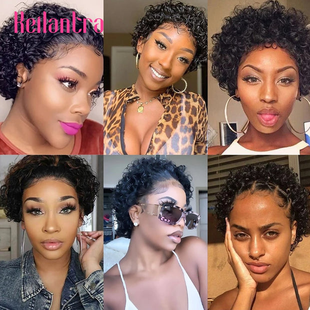 Pixie Cut Wig Human Hair 13x1 Lace Frontal Wigs Human Hair Short Bob Human Hair Wigs For Black Women Lace Front Human Hair Wig