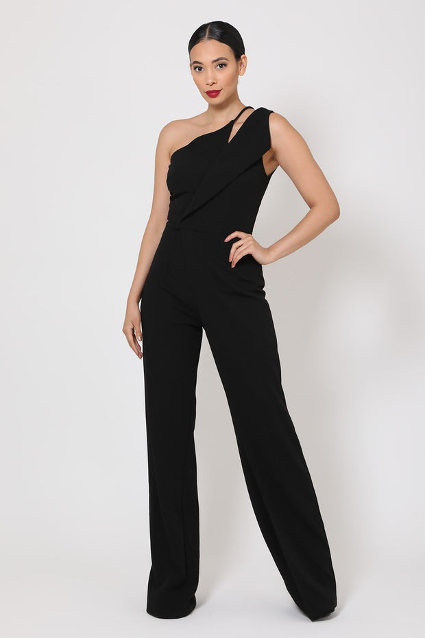 One Shoulder Jumpsuit W/ Small Opening