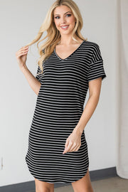 Adorable Striped Mini Dress