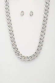 Rectangle Link Metal Necklace