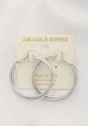 Double Hoop 14k Gold Dipped Earring