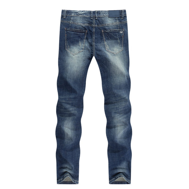 Dark Blue Jeans Men Stretch Slim Straight Regular Fit Spring Casual Pants Denim Trousers Men&#39;s Clothing Man Jeans Fashion Brand