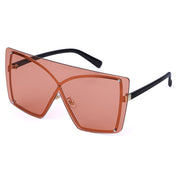Fashion Oversized Sunglasses Women 2020 Luxury Brand  Rimless Square Sun Glasses Metal Female Shades UV400 Men Glasses Gafas