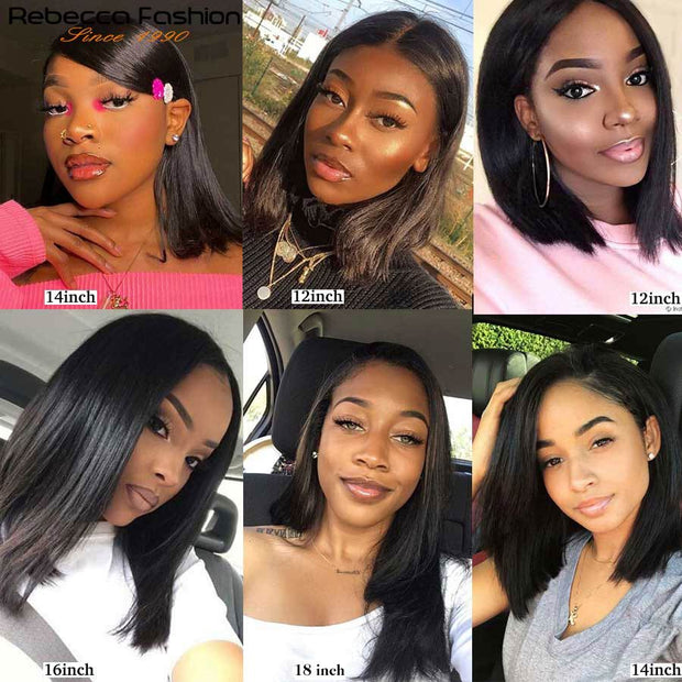 Rebecca 13x4 HD Lace Frontal Straight Hair Clearance Wig Transparen Lace Front Human Hair Wig Women&#39;s Natural Wig With BabyHair