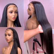 Straight Lace Front Human Hair Wigs for Women 30 40 Inch Brazilian Natural Hd Glueless Full Transparent 13x4 Lace Frontal Wig
