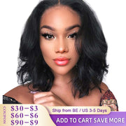 Uneed Body Wave Lace Front 人发假发 Remy Brazilian Hair Body Wave Wig Short 13X4 Lace Front Wigs Bob Lace Closure Wigs