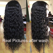 180% Water Wave Lace Front Wig HD Lace Frontal Wig Wet And Wavy Lace Front Human Hair Wigs T Part Brazilian Curly Human Hair Wig