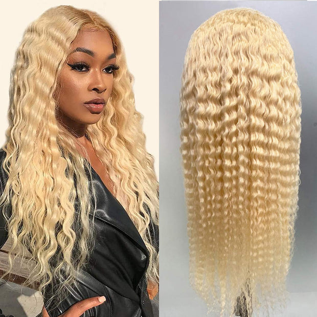 Full Lace Wigs Human Hair Deep Wave 30 inch 613 Honey Full Lace Human Hair Wigs Pre Plucked Remy Hair With Baby Hair For Women