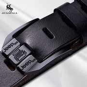 JIFANPAUL Men&#39;s genuine leather luxury brand belt high quality alloy pin buckle men&#39;s business retro youth with jeans new belt