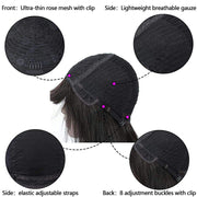 Long Human Hair Wigs With Bangs Brazilian Body Wave Wig Full Machine Made Wig With Bang Brazilian Remy Human Hair For Women