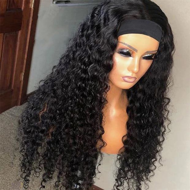 Jarin Hair Water Wave Headband Wig Human Hair Wigs 12-26&quot; Natural Color For Black Women Machine Made Wig Wholesale Bulk Price