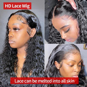 Deep Wave Frontal Wig 30 32 Inch Curly Human Hair Wigs For Black Women Pre Plucked Wigs Wet And Wavy 13x4 Water Wave Hd Lace Wig