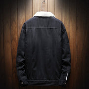 Men Light Blue Winter Jean Jackets Outerwear Warm Denim Coats New Men Large Size Wool Liner Thicker Winter Denim Jackets Size6XL