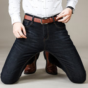 Hommes marque Stretch jean 2021 nouvelle entreprise décontracté Slim Fit Denim pantalon noir bleu pantalon jean mâle