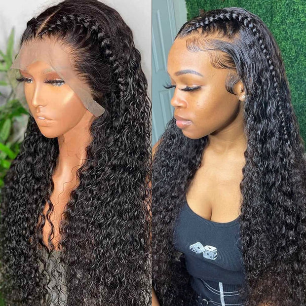 Water Wave Lace Front Wig Human Hair Wigs For Black Women Brazilian Hair 30 Inch Wet  And Wavy HD Loose Deep Wave Frontal Wig