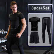 Men&#39;s Sports Suit Compression Tracksuit Fitness Gym Clothes For Jogging Sets Running Sportwear Training Exercise Workout Tights