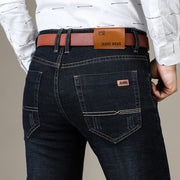Men&#39;s Brand Stretch Jeans 2021 New Business Casual Slim Fit Denim Pants Black Blue Trousers Jeans Male