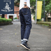 SauceZhan 310XX-HS  Men&#39;s Jeans Slim Fit Jeans Selvedge Jeans Jeans Raw Denim Indigo Jeans Men Free Shipping Mens Skinny Jeans