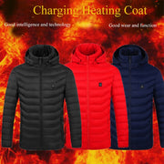 4 Areas Winter Outdoor Charging Heating Jackets Temperaturing Heated Jackets USB Men&#39;s Women&#39;s Warm Sports Thermal Heatable Vest
