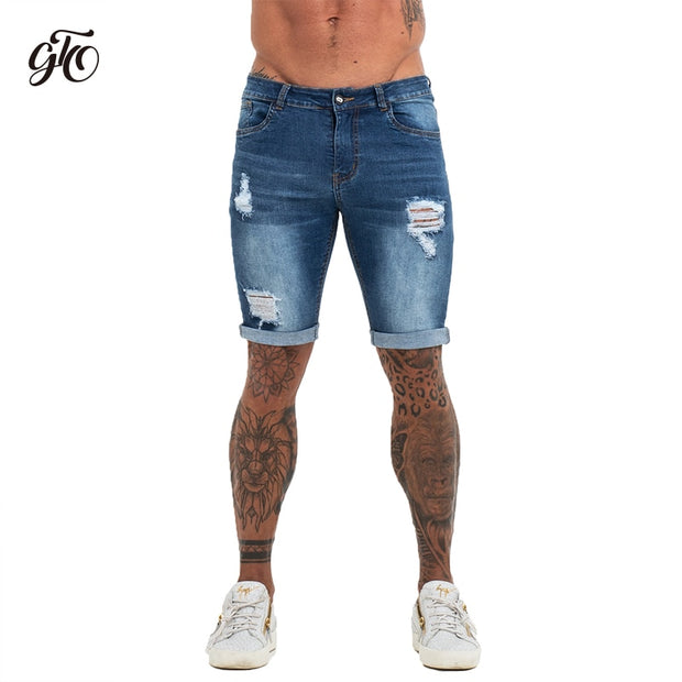 Mens Shorts Jeans Denim Shorts Black High Waist Ripped Summer Jeans Shorts For Men Brand Plus Size Casual Streetwear dk03