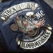 Stockriders Motorcycle Jackets Bomber Trench Men Baseball Skull Outerwear Men Pilot Windbreaker Thin Jackets Spring Autumn 2022