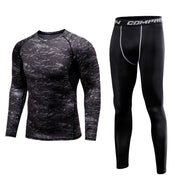Hommes Vêtements Sportswear Gym Fitness Compression Costumes Running Set Sport Outdoor Jogging Quick Dry Tight