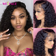 27 Short curly Honey Blonde Bob Wig Lace Front Human Hair Wigs Brazilian kinky curly Lace Closure Frontal wig For Black Women