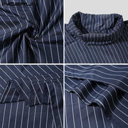 Fashion Men Vests Striped Turtleneck Sleeveless Cloak Streetwear Ponchos Irregular Vests 2022 Loose Casual Men Waistcoat INCERUN