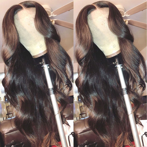 4X4 Body Wave Closure Wig Brazilian Body Wave Lace Front Wig HD Transparent Lace Frontal Wigs Wavy Lace Front Human Hair Wigs