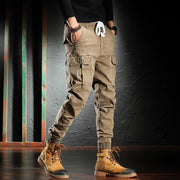 High Street Fashion Designer Joggers Jeans Men Khaki Casual Multi Pockets Cargo Pants Hombre Loose Fit Hip Hop Harem Trousers